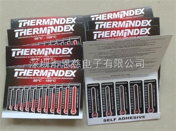 10格可逆型热敏试纸英国THERMAX温度纸TMC可重复使用50-100度
