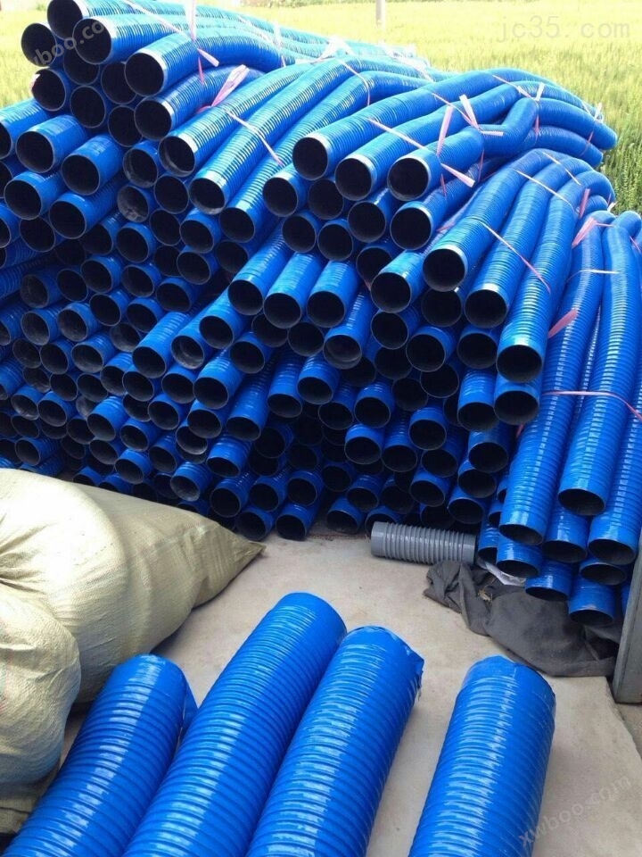 蓝色PVC加筋伸缩风管