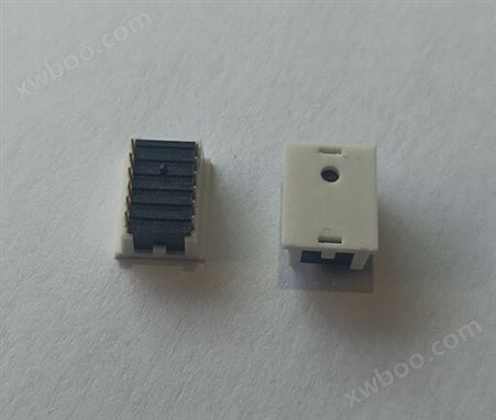 1.27mm间距排母连接器 双侧插 弯针(塑料件高度 4.85)