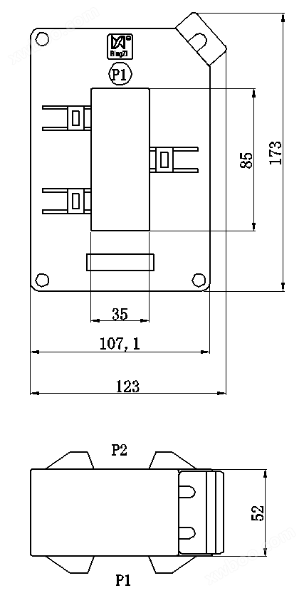 TAH8535系列立式穿芯盒式交流电流互感器                            (TAH8535系列)
