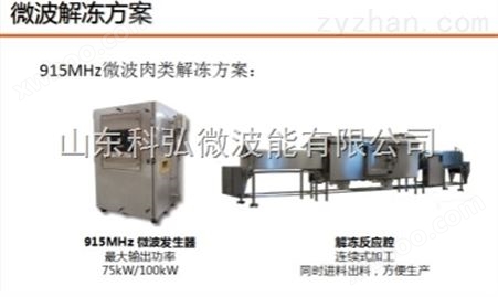 山东微波KH-40GMTN型解冻设备生产厂家
