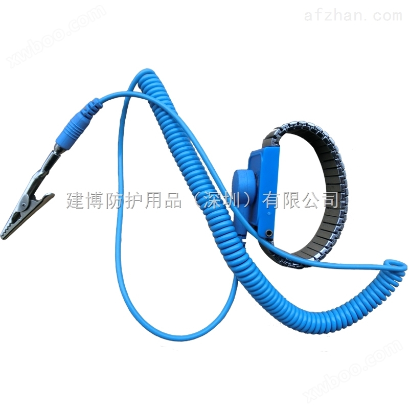 *黑色蓝色有线金属手腕带人体消除静电器PVC有线