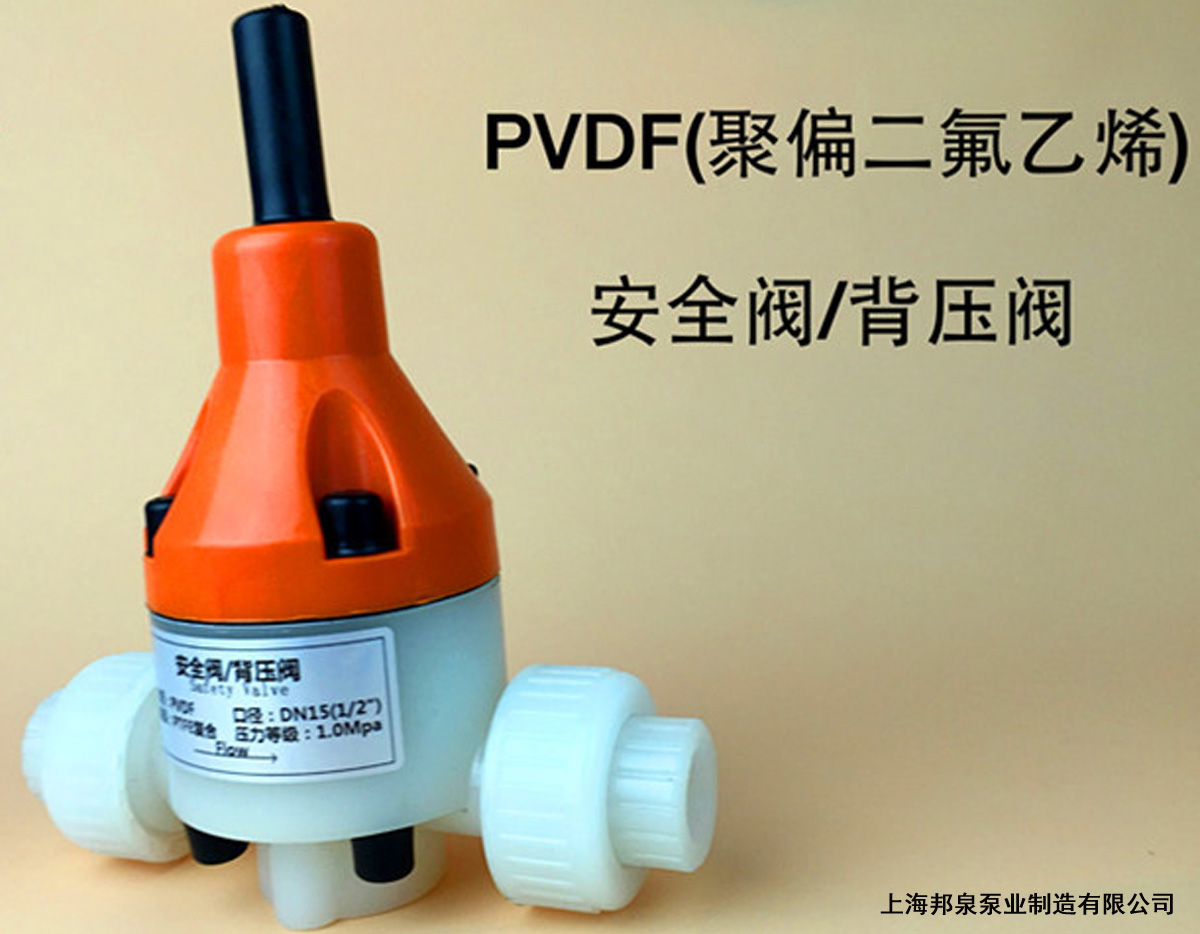 PVDF活接安全阀 PVDF材质背压阀